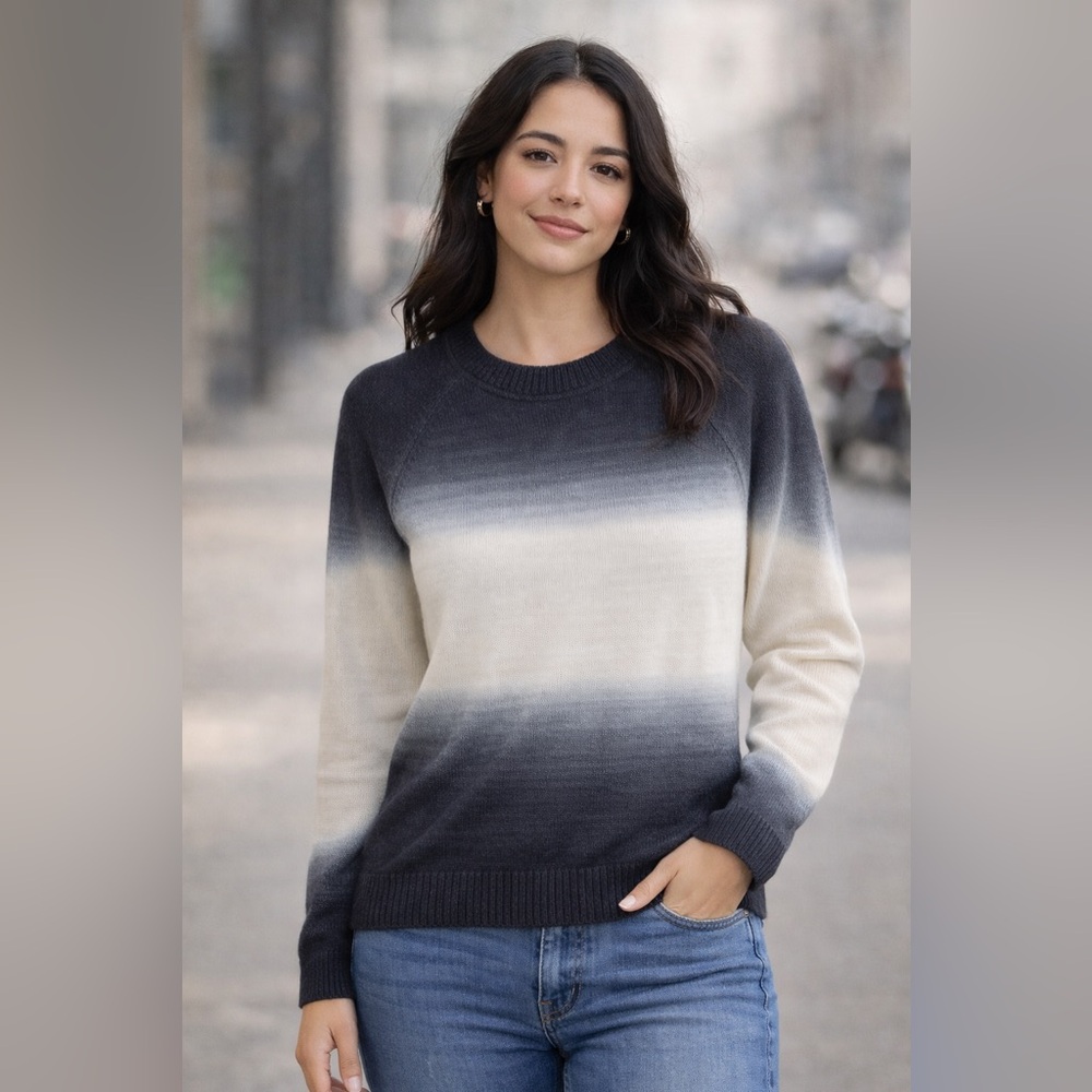 Harley-Davidson Ombre Dolman Sleeve Knit Sweater – NWT - Grey